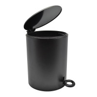 ANKOR Καλάθι μπάνιο 5lt  inox μαύρο soft close 817313