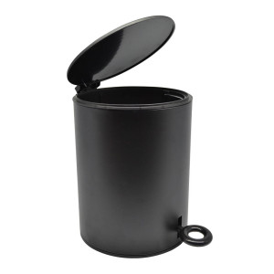 ANKOR Καλάθι μπάνιο 5lt  inox μαύρο soft close 817313