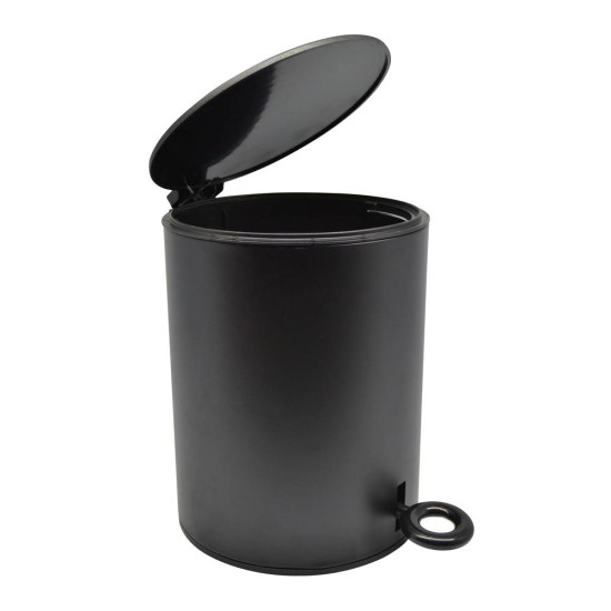 ANKOR Καλάθι μπάνιο 5lt  inox μαύρο soft close 817313