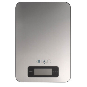 ANKOR Ζυγαριά ηλεκτρονική 5kg INOX 15Χ22Χ1,3cm 826797
