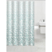 ANKOR Κουρτίνα μπάνιου πολυεστερική 180Χ180cm 90gsm με 12 κρίκους χρώμα πετρόλ 808533