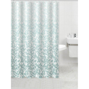 ANKOR Κουρτίνα μπάνιου πολυεστερική 180Χ180cm 90gsm με 12 κρίκους χρώμα πετρόλ 808533