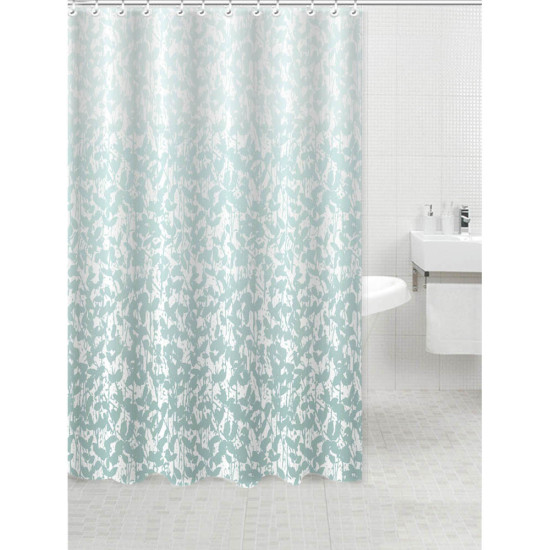 ANKOR Κουρτίνα μπάνιου πολυεστερική 180Χ180cm 90gsm με 12 κρίκους χρώμα πετρόλ 808533