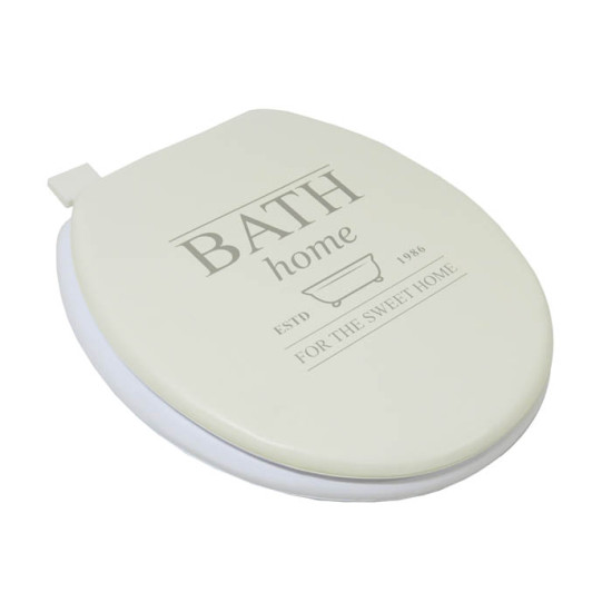 ANKOR Καπάκι λεκάνης τουαλέτας με μαξιλαράκι μπεζ bath home 26-36X39cm 811755