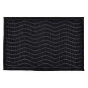 ANKOR Ποδόμακτρο καουτσούκ με PINS μαύρα κύματα 60X40cm 812301