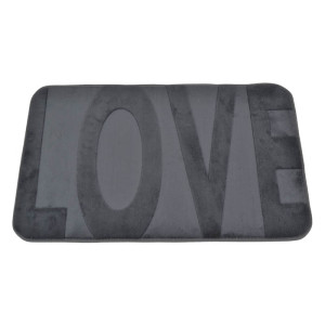 ANKOR Πατάκι μπάνιου sbr memory foam love γκρι 50Χ80cm 815456