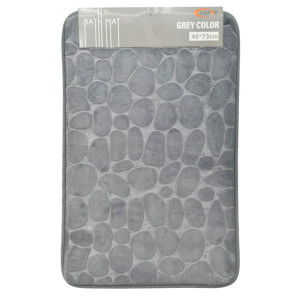 ANKOR Πατάκι μπάνιου memory foam γκρι pvc 45X73cm 815609