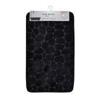 ANKOR Πατάκι μπάνιου μαύρο memory foam με pvc 50X80cm 816262