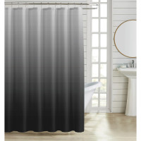 ANKOR Κουρτίνα μπάνιου πολυεστερική 180X200cm 90gsm με 12 κρίκους ντεγκραντέ σε γκρι αποχρώσεις 846337
