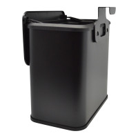 ANKOR Κάδος απορριμάτων 5lt inox σε μα΄΄υρο ματ χρώμα με γάντζο για ντουλάπι 25Χ15,1Χ24,7cm 846849