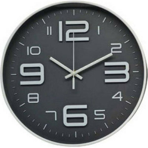 ANKOR Ρολόι τοίχου πλαστικό 30.5cm σε άσπρο χρώμα 814589