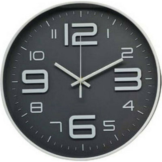 ANKOR Ρολόι τοίχου πλαστικό 30.5cm σε άσπρο χρώμα 814589