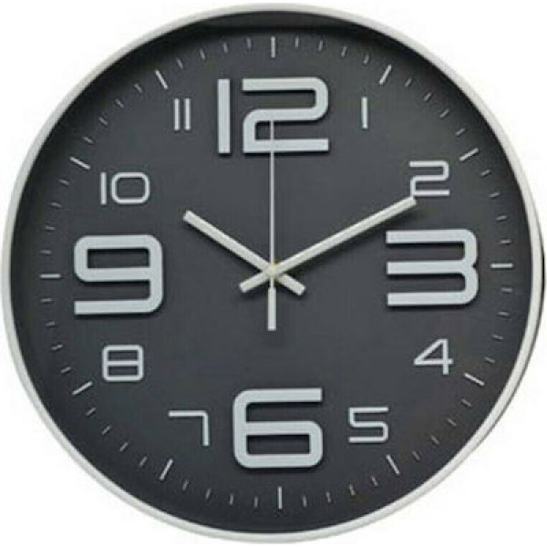 ANKOR Ρολόι τοίχου πλαστικό 30.5cm σε άσπρο χρώμα 814589