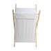 ANKOR Καλάθι απλύτων ξύλινο με λευκό σάκο 55lt 42X42X70cm 829873