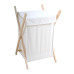 ANKOR Καλάθι απλύτων ξύλινο με λευκό σάκο 55lt 42X42X70cm 829873