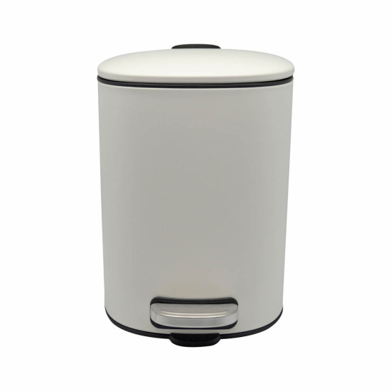 ANKOR Καλάθι μπάνιου 5lt inox τετράγωνο άσπρο ματ soft close 824755