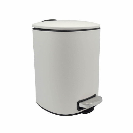 ANKOR Καλάθι μπάνιου 5lt inox τετράγωνο άσπρο ματ soft close 824755