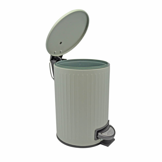 ANKOR Καλάθι μπάνιου 5lt inox ανάγλυφο μέντα με παστέλ πράσινο ματ χρώμα 824847
