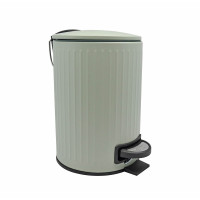 ANKOR Καλάθι μπάνιου 5lt inox ανάγλυφο μέντα με παστέλ πράσινο ματ χρώμα 824847
