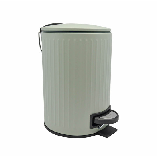 ANKOR Καλάθι μπάνιου 5lt inox ανάγλυφο μέντα με παστέλ πράσινο ματ χρώμα 824847