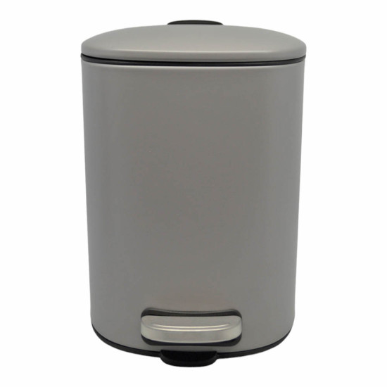 ANKOR Καλάθι μπάνιου 5lt inox τετράγωνο γκρι ματ soft close 827459