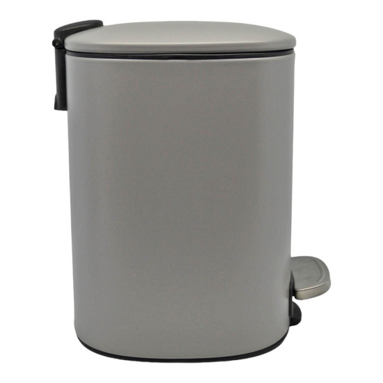 ANKOR Καλάθι μπάνιου 5lt inox τετράγωνο γκρι ματ soft close 827459