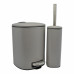 ANKOR Καλάθι μπάνιου 5lt inox τετράγωνο γκρι ματ soft close 827459