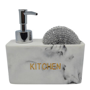 ANKOR Dispenser με θήκη άσπρο μάρμαρο 14,5Χ6Χ14cm 794195