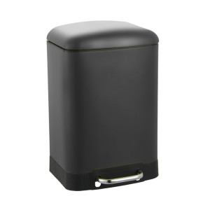 ANKOR Καλάθι μπάνιου 6lt inox μαύρο ματ soft close 829347