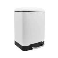 ANKOR Καλάθι μπάνιου 6lt inox άσπρο ματ soft close 829354