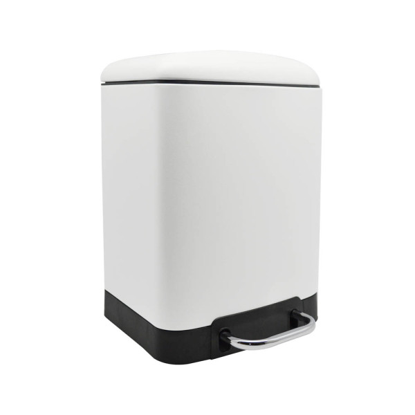 ANKOR Καλάθι μπάνιου 6lt inox άσπρο ματ soft close 829354