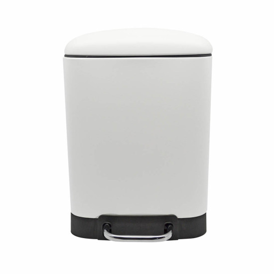 ANKOR Καλάθι μπάνιου 6lt inox άσπρο ματ soft close 829354