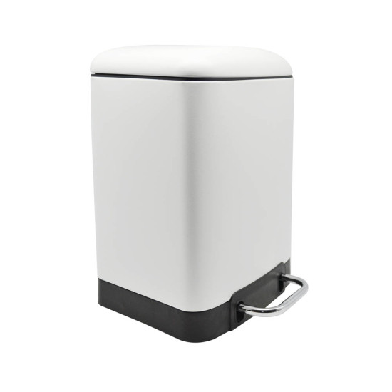 ANKOR Καλάθι μπάνιου 6lt inox άσπρο ματ soft close 829354