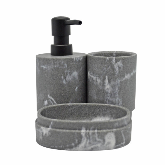 ANKOR Dispenser πολυεστερικό εφέ γκρι μάρμαρο 8Χ8Χ15.6cm 829613