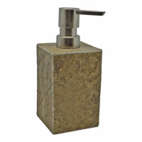 ANKOR Dispenser μάρμαρο με παλαιωμένη όψη σε καφέ λαδί χρώμα 7Χ7Χ16,3cm 829644