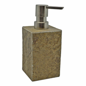 ANKOR Dispenser μάρμαρο με παλαιωμένη όψη σε καφέ λαδί χρώμα 7Χ7Χ16,3cm 829644