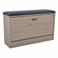 ANKOR Παπουτσοθήκη σκαμπό ξύλινο 80Χ24Χ49cm 834273
