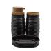 ANKOR Dispenser πλαστικό μαύρο ριγέ με εφέ ξύλου 6.5Χ15.5cm 823109
