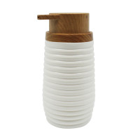 ANKOR Dispenser πλαστικό άσπρο ριγέ με εφέ ξύλου 6.5Χ15.5cm 823116