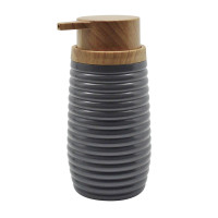 ANKOR Dispenser πλαστικό ανθρακί ριγέ με εφέ ξύλου 6.5Χ15.5cm 823123