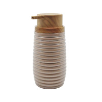 ANKOR Dispenser πλαστικό μπεζ ριγέ με εφέ ξύλου 6.5Χ15.5cm 823130