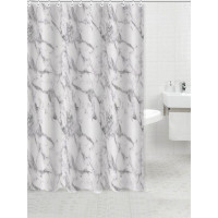 ANKOR Κουρτίνα πολυεστερική 180Χ180cm 90gsm με 12 κρίκους μάρμαρο 831067