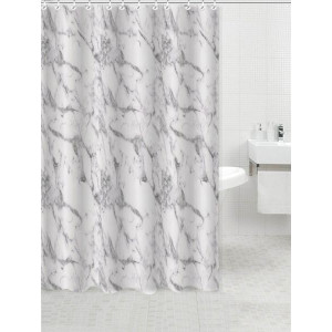 ANKOR Κουρτίνα πολυεστερική 180Χ180cm 90gsm με 12 κρίκους μάρμαρο 831067