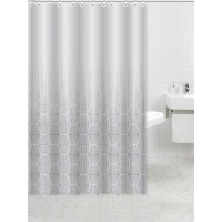 ANKOR Κουρτίνα πολυεστερική 180Χ200cm 90gsm με 12 κρίκους γκρι ντεγκραντέ 831173