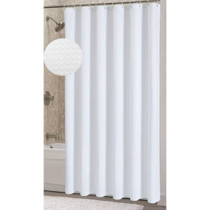 ANKOR Κουρτίνα πολυεστερική 180Χ200cm 115gsm με 12 κρίκους σε άσπρο χρώμα 835195