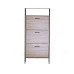 ANKOR Παπουτσοθήκη τριπλή ξύλινη με μαύρο μεταλλικό σκελετό 60Χ24Χ141cm 848157