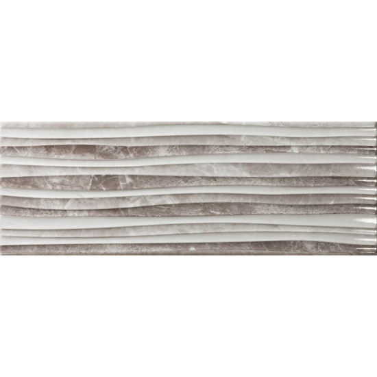 Πλακάκι LOUVRE Décor Gris Wave Rlv KARAG 25x70cm