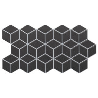 Πλακάκι RHOMBUS Black KARAG 26,5x51cm