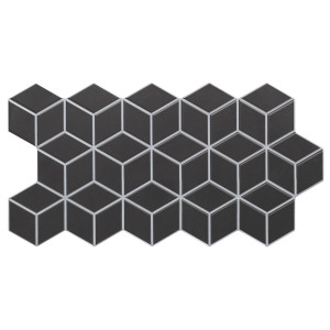 Πλακάκι RHOMBUS Black KARAG 26,5x51cm