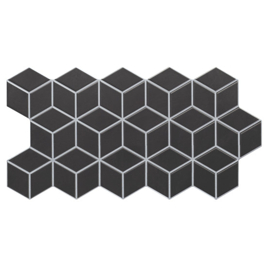 Πλακάκι RHOMBUS Black KARAG 26,5x51cm